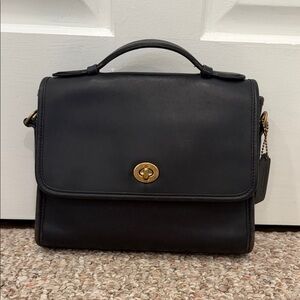 Vintage Coach Court Bag Style no 9870 Navy Blue